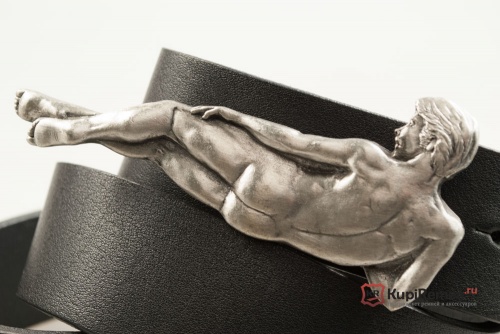 Кожаный ремень с пряжкой "MAN" (Мужчина) 3D - kupiremen.ru