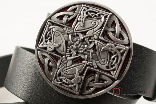 Кожаный ремень с пряжкой "CELTIC CROSS" (Кельтский крест) 3D - kupiremen.ru