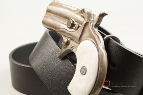 Ремень с пряжкой "DERRINGER (PISTOL)" (Дерринджер) 3D - kupiremen.ru