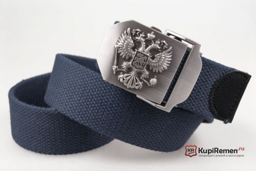 Ремень текстильный с пряжкой-зажим Герб России - kupiremen.ru