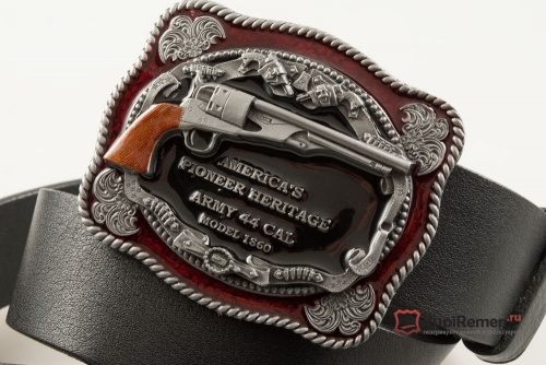 Ремень кожаный с прягой  "Colt Navy" - kupiremen.ru