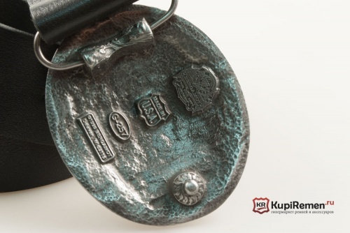 Кожаный ремень с пряжкой "Орнамент" - kupiremen.ru