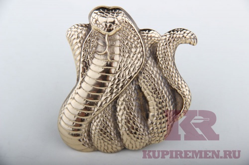 Кожаный ремень с пряжкой "COBRA" (кобра) - kupiremen.ru
