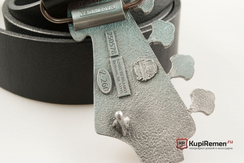 Кожаный ремень с пряжкой "BASE GUITAR HEAD" (Голова бас-гитары) 3D - kupiremen.ru