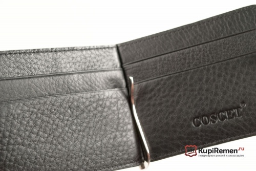 Зажим для денег COSCET из натуральной кожи - kupiremen.ru
