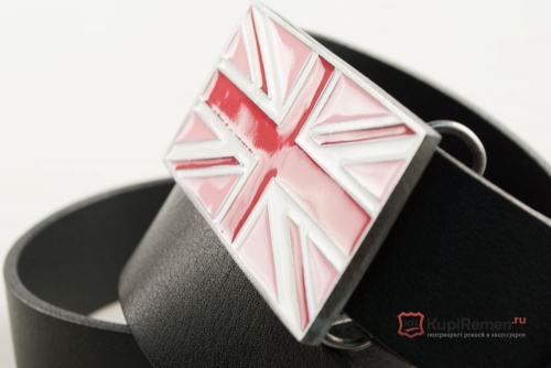 Ремень с пряжкой "UNION JACK FLAG" (Английский флаг) - kupiremen.ru