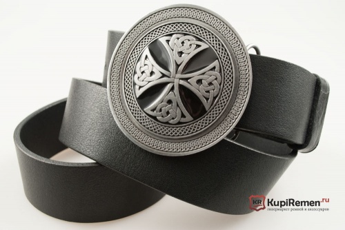 Кожаный ремень с пряжкой "CELTIC CROSS" (Кельтский крест) - kupiremen.ru