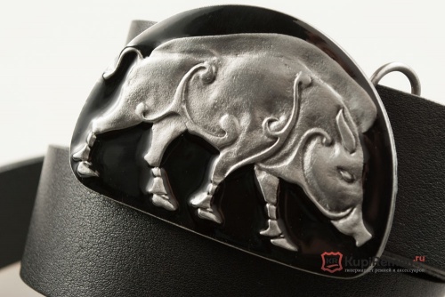 Кожаный ремень с пряжкой "CELTIC BOAR" "(Кельтский кабан) 3D - kupiremen.ru