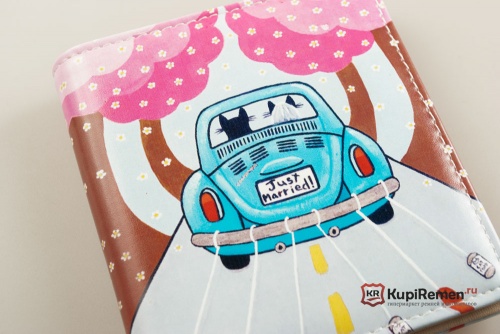 Маленький женский кошелёк с принтом "Just Married" - kupiremen.ru