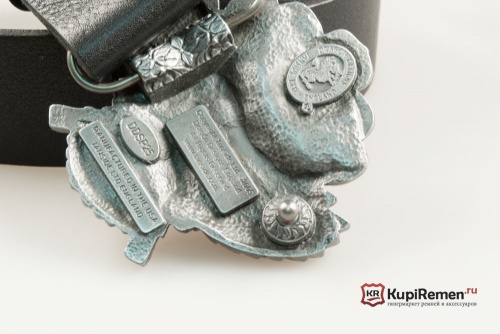 Кожаный ремень с пряжкой "Орел со звездой" - kupiremen.ru