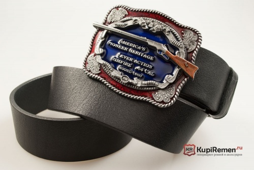 Ремень кожаный с прягой "LEVER ACTION 44" - kupiremen.ru