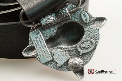 Кожаный ремень с пряжкой "Череп на кресте" - kupiremen.ru
