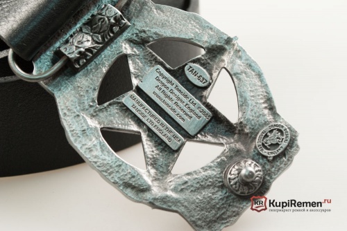 Кожаный ремень с пряжкой "NAUTICAL STAR" (Путеводная звезда) - kupiremen.ru