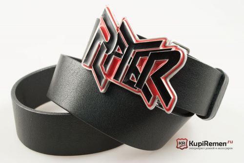 Кожаный ремень с пряжкой "PLAYER" (Игрок) - kupiremen.ru