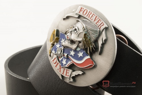 Кожаный ремень с пряжкой "FOREVER DIXIE" - kupiremen.ru