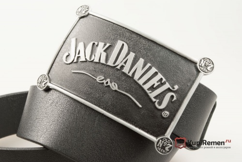 Кожаный ремень с пряжкой "JACK DANIEL'S" - kupiremen.ru