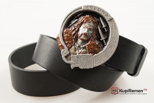Кожаный ремень с пряжкой "Volund" (Велунд) 3D - kupiremen.ru