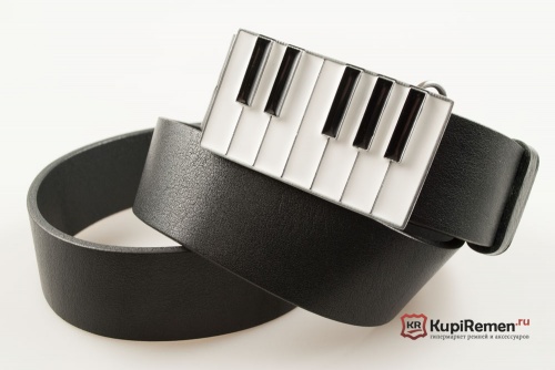 Кожаный ремень с пряжкой "KEY BOARD" (Клавиши фортепиано) - kupiremen.ru