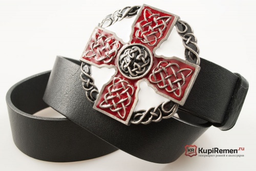 Кожаный ремень с пряжкой "CELTIC CROSS" (Кельтский крест) 3D - kupiremen.ru