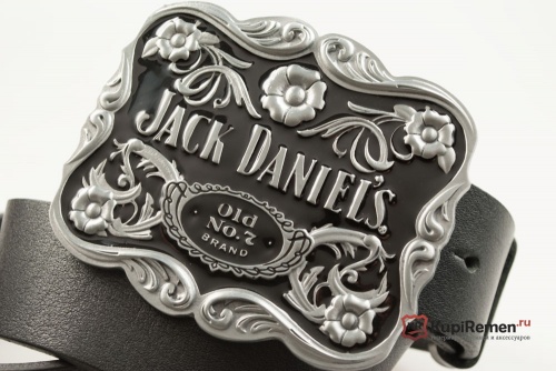 Кожаный ремень с пряжкой "JACK DANIEL'S" - kupiremen.ru