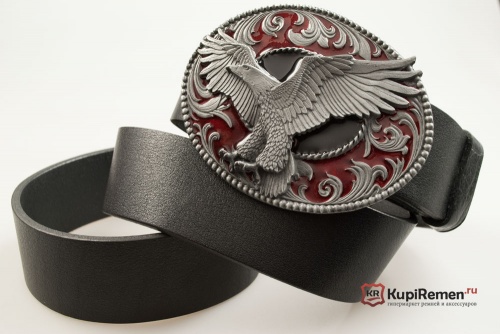 Кожаный ремень с пряжкой "EAGLE" (Орёл) 3D - kupiremen.ru