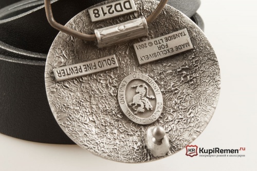 Кожаный ремень с пряжкой "CELTIC TWIN DOGS" - kupiremen.ru