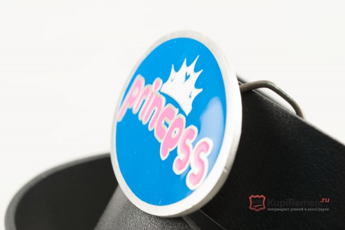 Кожаный ремень с пряжкой "PRINCESS" (Принцесса) - kupiremen.ru