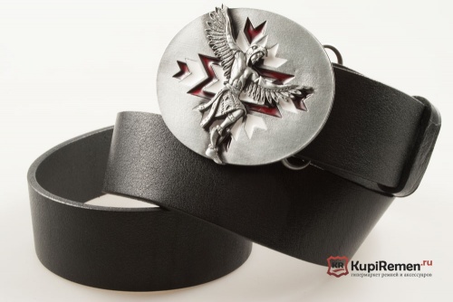 Кожаный ремень с пряжкой "Индеец" 3D - kupiremen.ru